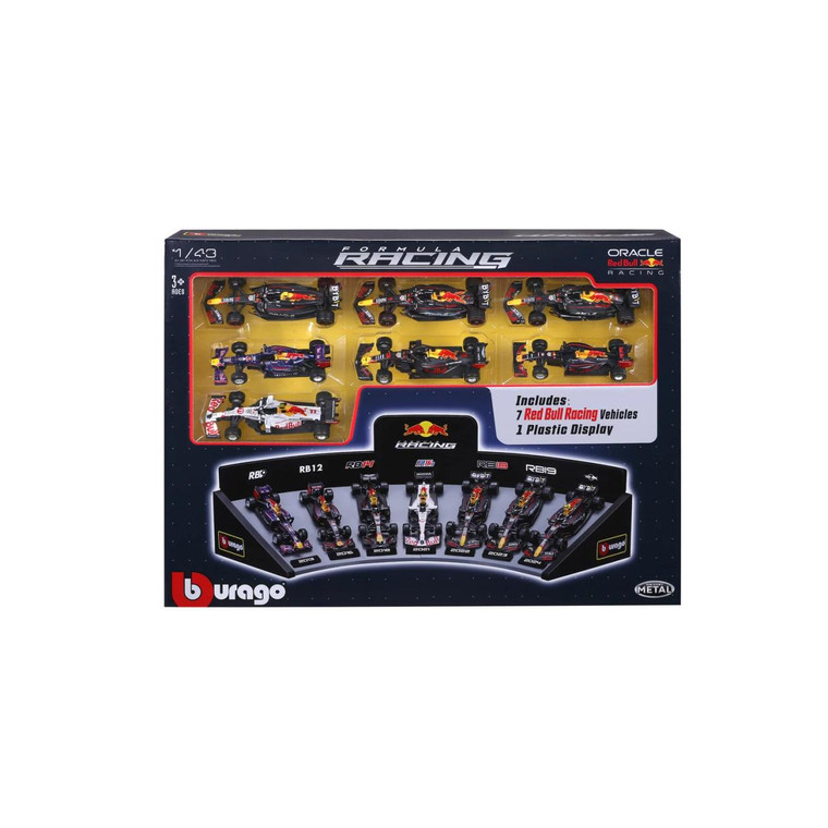  Burago 1/43 F1 Red Bull Racing Deluxe Gift Set 