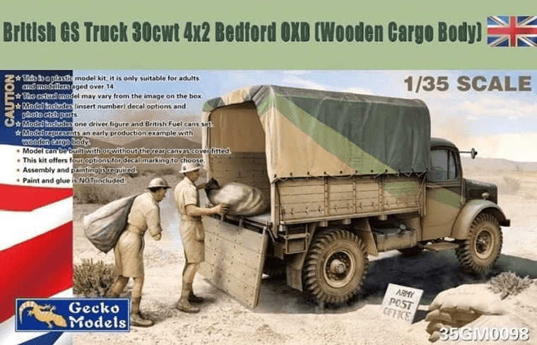  Gecko Models 1/35 Bedford OXD Truck 3t 4x2 GS Wooden Cargo Body 