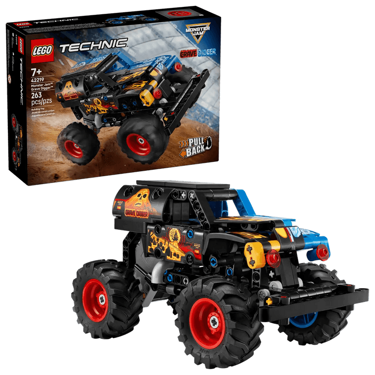  Lego Technic Monster Jam Grave Digger Fire and Ice Pull-Back 