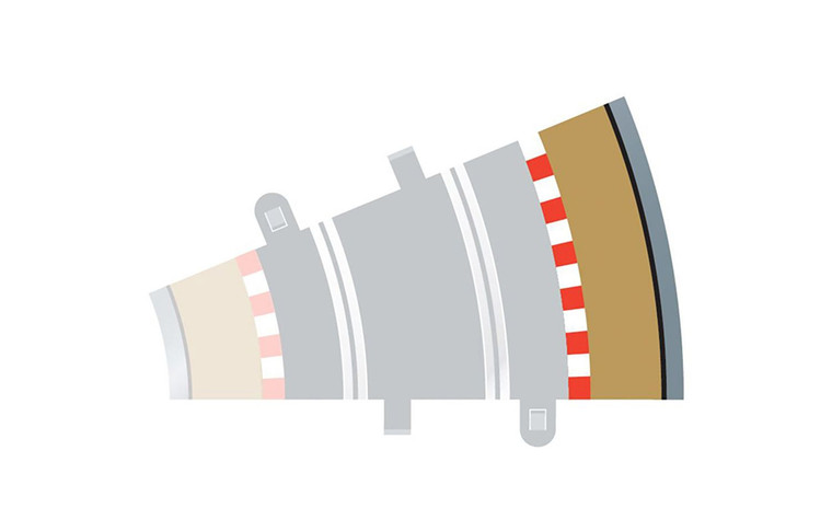 Scalextric Radius 2 Curve Outer Borders 22.5 x 4