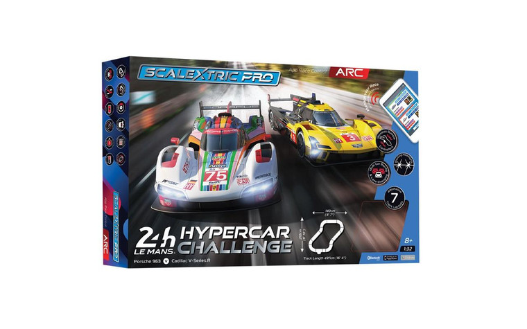  Scalextric Pro 24hr Le Mans Hypercar Challenge Slot Car Set 
