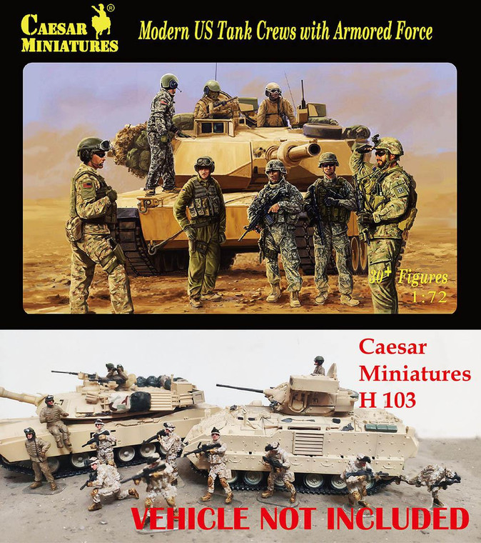  Caesar Miniatures 1/72 Modern US Tank Crews with Armored Force 