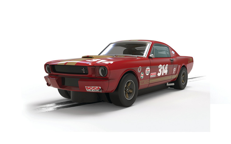 Scalextric Slot Car - Shelby GT350H - Red and Gold