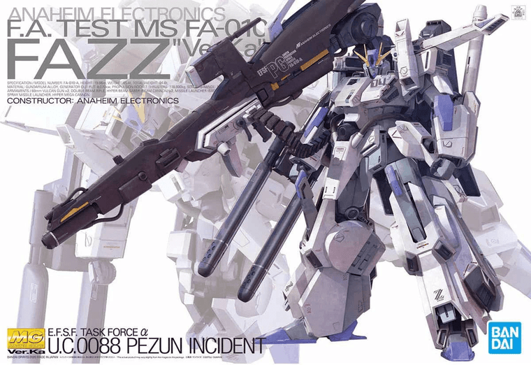  Bandai Gundam Master Grade (MG) 1/100 FA-010AFAZZ Version Ka 