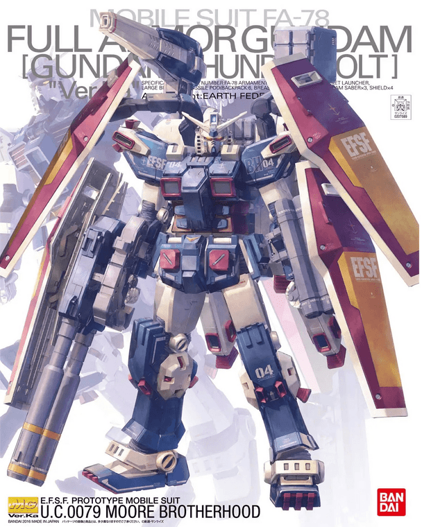  Bandai Gundam Master Grade (MG) 1/100 FA-78 Full Armor Gundam Thunderbolt (Version Ka) 
