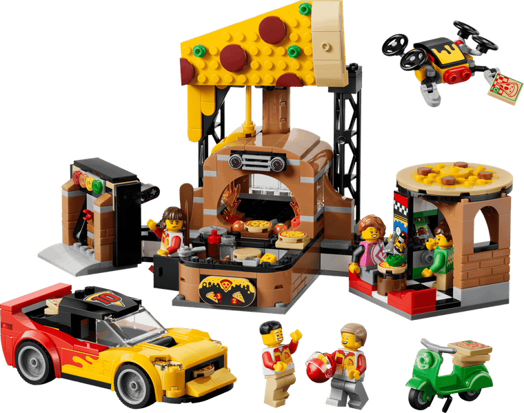  Lego City Pizza Delivery Experience with Vehicles 