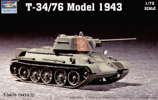  Trumpeter 1/72 Soviet T-34/76 Model 1943 