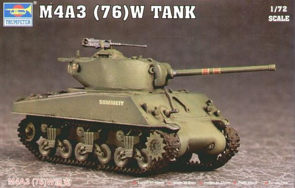  Trumpeter 1/72 M4A3 Sherman 76(W) 