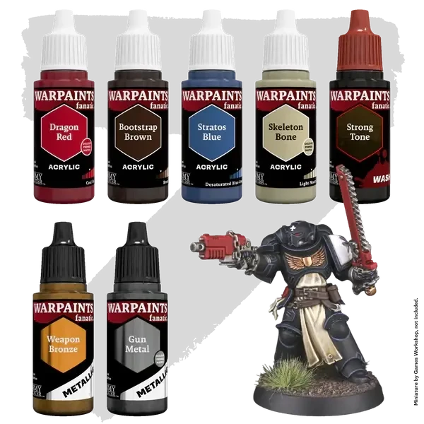  Army Painter Combat Se7ens: Black Relic Armour Paint Set 