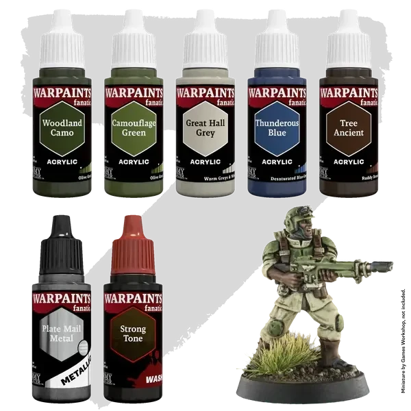  Army Painter Combat Se7ens: Field Gear Green Paint Set 