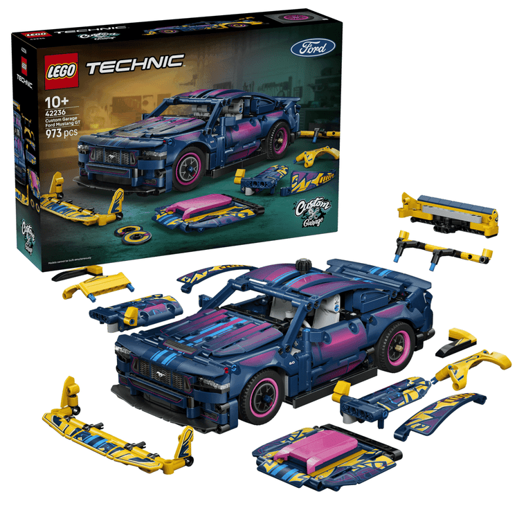  Lego Technic Custom Garage Ford Mustang GT Car 