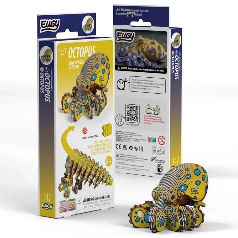 Eugy 147 Octopus Card 3D Puzzle 