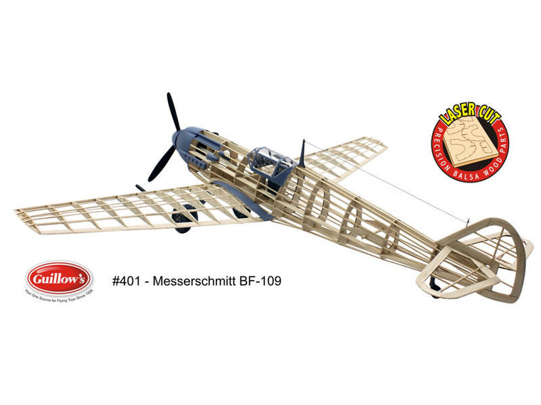  Guillow 1/16 Messerschmitt BF-109 Balsa Model Kit 
