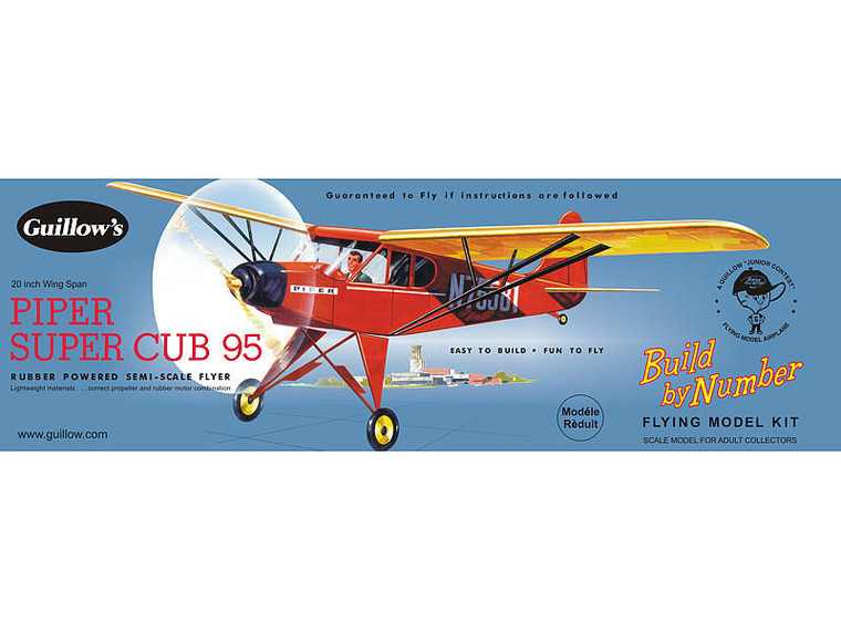  Guillow 1/32 Piper Super Cub 95 Balsa Model Kit 