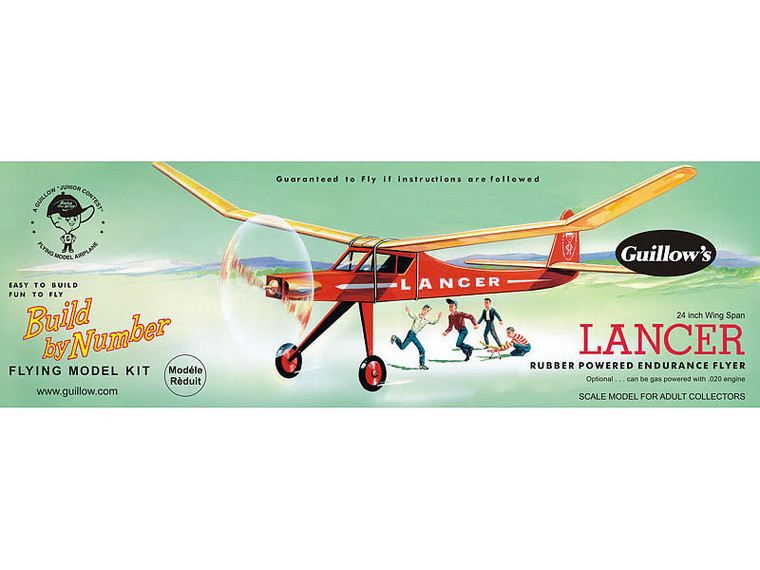  Guillow 1/32 Lancer 24 Balsa Model Kit 
