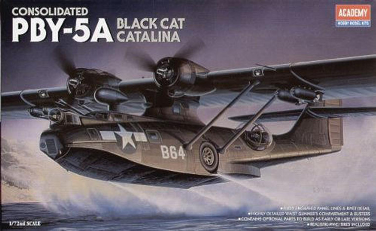  Academy 1/72 Consolidated PBY-5A Catalina Black Cat 