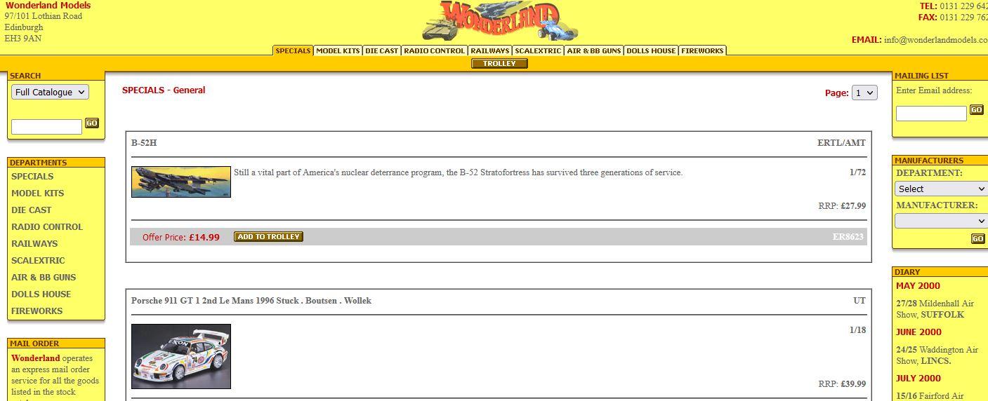 First wonderland Models website