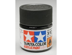 Tamiya Mini X-10 Gunmetal Metallic 10ml Acrylic Paint - Wonderland Models, TA81510