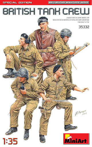 MiniArt 1/35 WWII British Tank Crew Model Figures - Wonderland