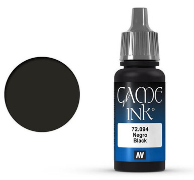 Vallejo 17ml Game Color Ink Black