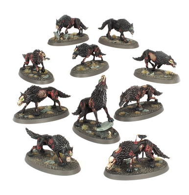 Games Workshop Age of Sigmar Soulblight Gravelords Dire Wolves