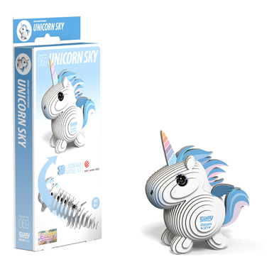 Eugy 69 Unicorn Sky Card 3D Puzzle