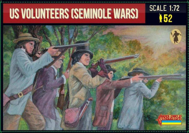 Miniature 1/72 STRELETS – M161 Volontari Americani – Guerre Seminole – Storia Americana