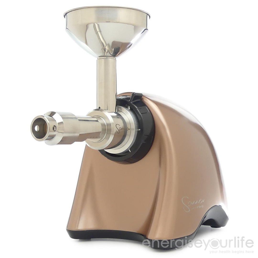 Omega Sana 707 Horizontal Slow Juicer in Bronze with Oil Extractor