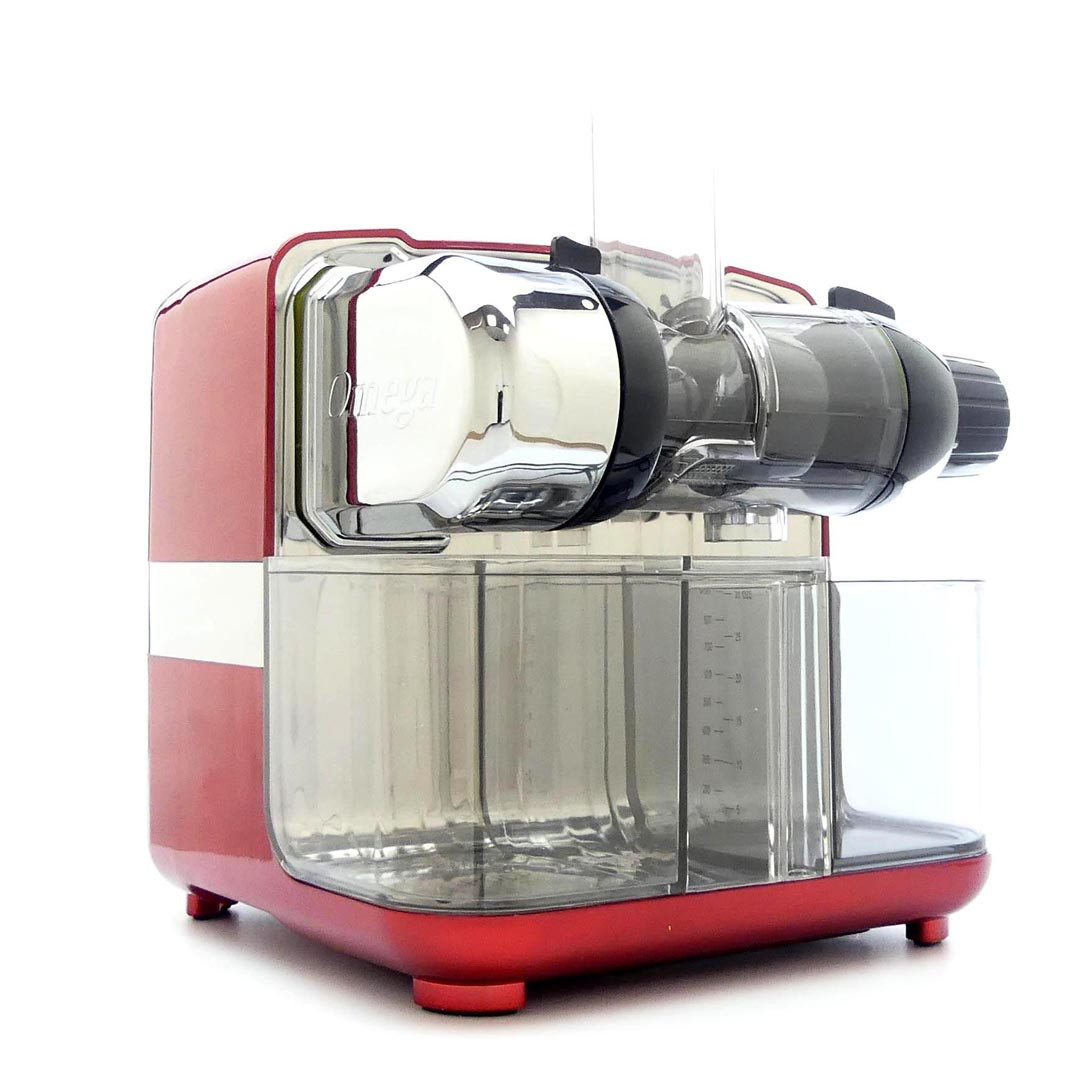 Omega Juice Cube Horizontal Slow Juicer in Red Energise Your Life