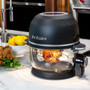 Fritaire Self-Cleaning Glass Bowl Air Fryer in Midnight Black