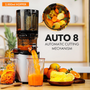 Kuvings AUTO8 Hands-Free Slow Juicer in Light Silver