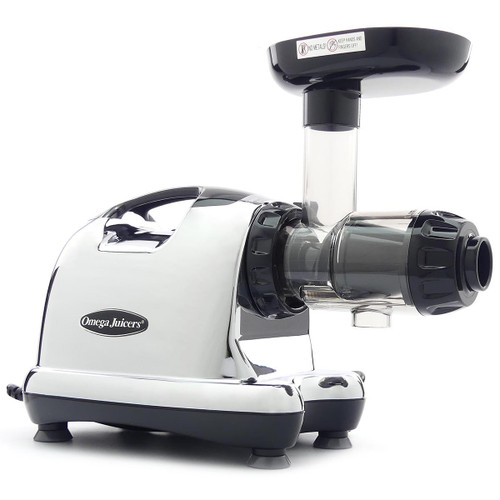 Omega 8006 Slow Juicer & Nutrition Omega 8006 Masticating Juicer in Chrome