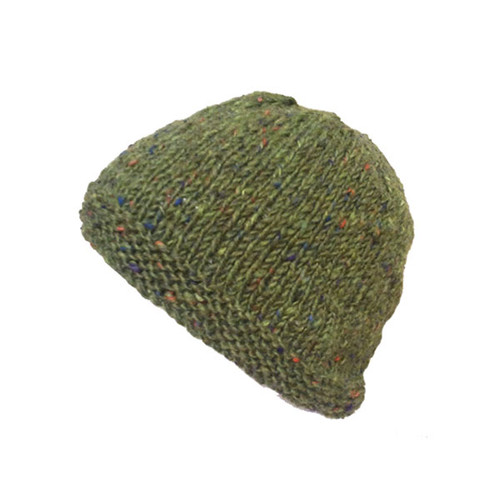 Donegal Tweed Beanie  Moss Green 