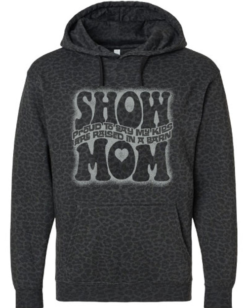 Show Mom Proud Black Leopard Hoodie