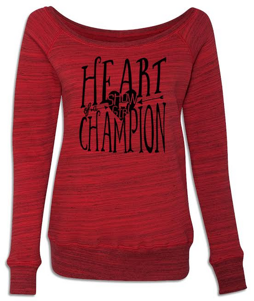 Heart Of A Champion Wideneck Sweatshirt