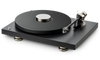 ProJect Debut PRO B Turntable with Pick It PRO Balanced Cartridge in Satin Black, no dustcover, angled view