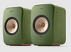 KEF LSX II Wireless Powered Bookshelf Speakers (pair) in Olive Green