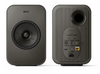 KEF LSX II LT Wireless Bookshelf Speakers in Graphite Gray, pair, front and back views
