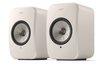 KEF LSX II LT Wireless Bookshelf Speakers in White Stone, pair
