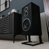 KLH Model 5 Loudspeaker in Nordic Noir (Black) without grille - image in room
