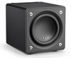 JL Audio E-Sub e110 10-inch Subwoofer in Black Ash, front without grille, on an angle
