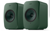 KEF LSX II LT Wireless Bookshelf Speakers  in Sage Green. Pair