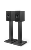 KEF Coda W Active Speakers in Dark Titanium on SQ1 Stands (sold seperately)