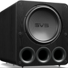 SVS PB-5000 R|Evolution Ported Box Subwoofer in Black Ash angled without Grille