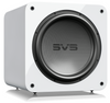 SVS SB-5000 R|Evolution Sealed Box Subwoofer in Gloss White, angled without grille