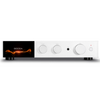 Audiolab 9000A Integrated Amplifier in silver.  Front