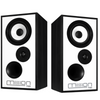 Mission 700 Speakers in Black Oak, pair shown without grilles