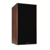Mission 700 Speakers in Walnut, individual speaker, angled and with grille