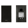 Mission 750 Speakers in Black Oak, pair shown front and back