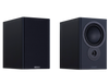 Mission LX-3 MK II Bookshelf Speakers in Lux Black Matte, pair, with and without grille